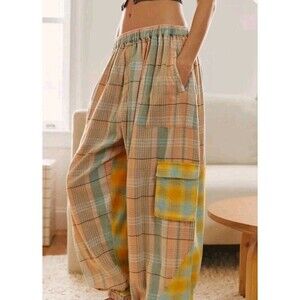 Urban Outfitter’s Out From Under Nova Plaid Balloon Pant Sz M Boho Festival